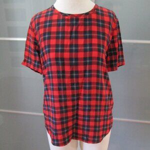 Equipment Femme Plaid Lumber Jill 100% Silk Blouse